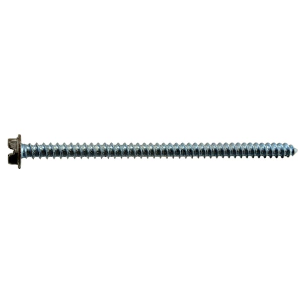 Midwest Fastener Sheet Metal Screw, #8 x 3 in, Painted Steel Flange Hex Head Slotted Drive, 12 PK 37987 - main